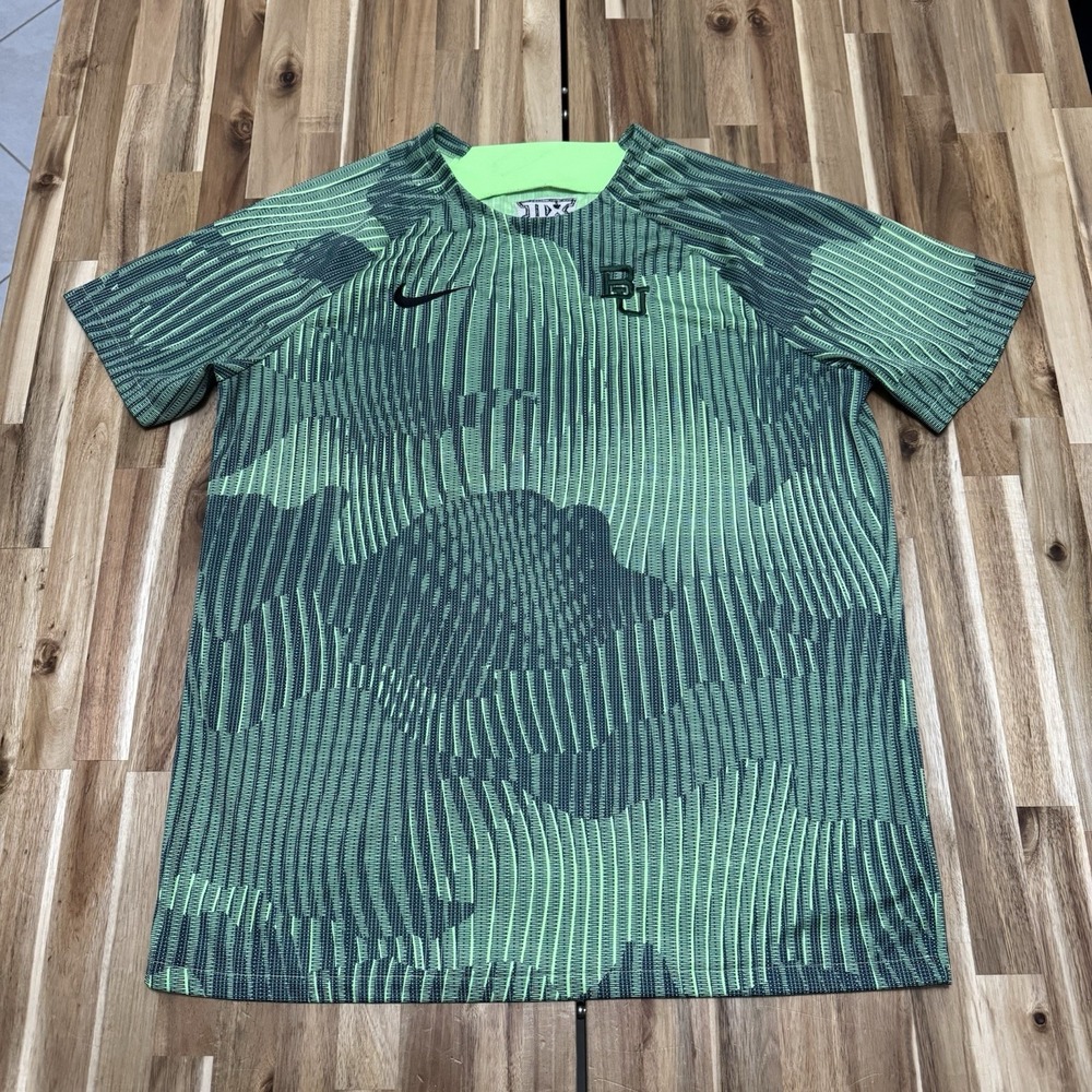 Baylor Bears Shirt Mens XL Nike Green Neon Slim Player Issued College Football *